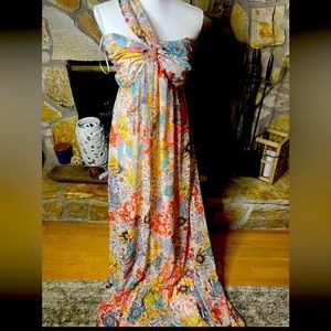 Skylar Floral Halter Maxi Dress NWT Large